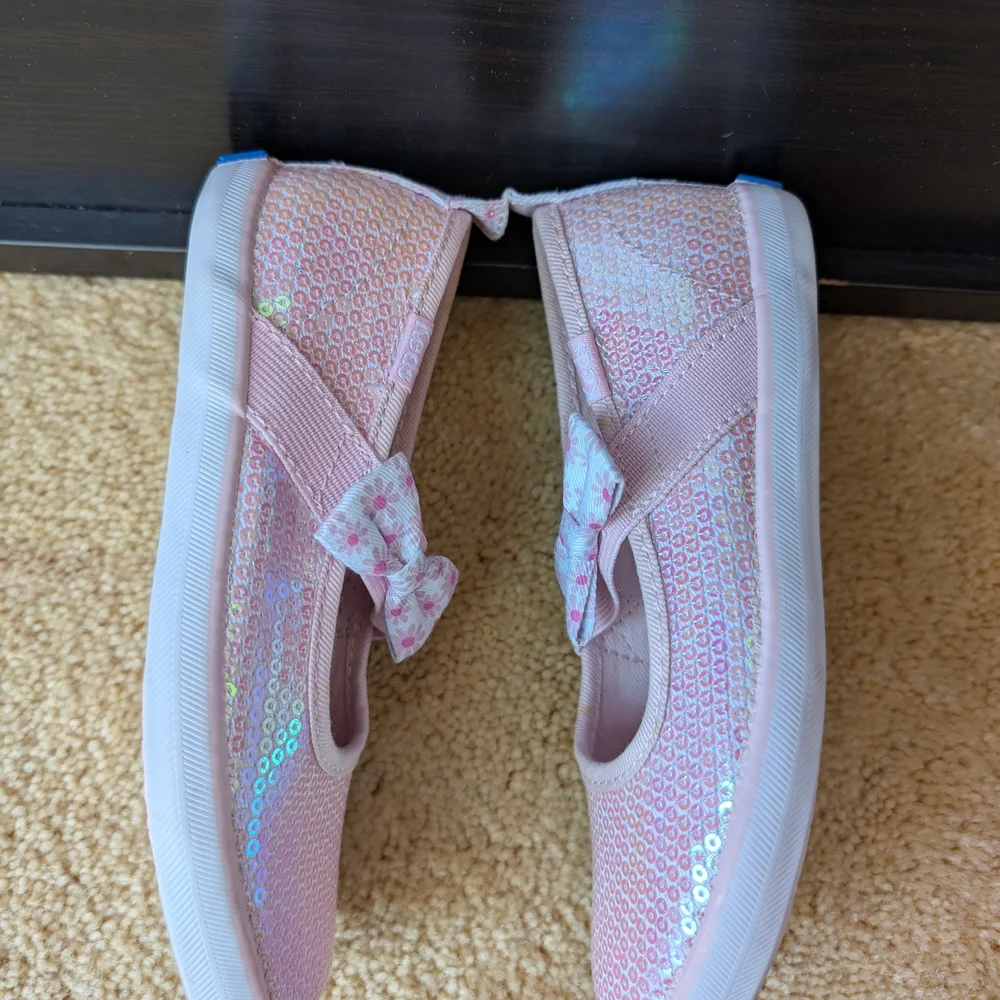 Like New Keds Champion White Irridecent Sparkly Pink Sequins Sneakers 🎀